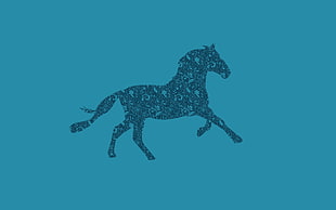 black horse illustration