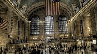 beige hall wallpaper, Grand Central Station
