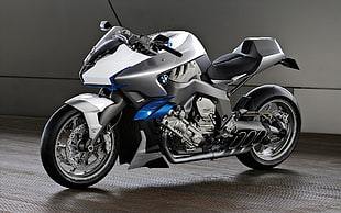 white and black sports bike, motorcycle, BMW