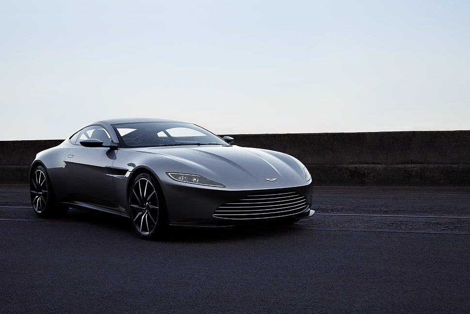 gray Astron Martin DB11 coupe HD wallpaper