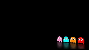 four Pacman ghosts digital wallpaper, Pac-Man 