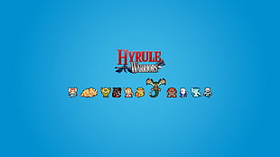Hyrule Warrios logo, The Legend of Zelda, retro games, minimalism, 8-bit HD wallpaper