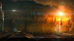 Harley's Hope wallpaper, space, science fiction, spaceship, building