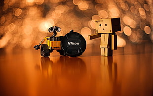 Disney Wall-E toy, Danbo, Nikon, WALL·E HD wallpaper