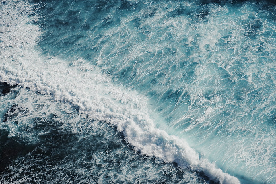 ocean waves, Ocean, Surf, Foam HD wallpaper