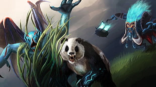 Dota 2 wallpaper, Dota 2, panda, bears, grass