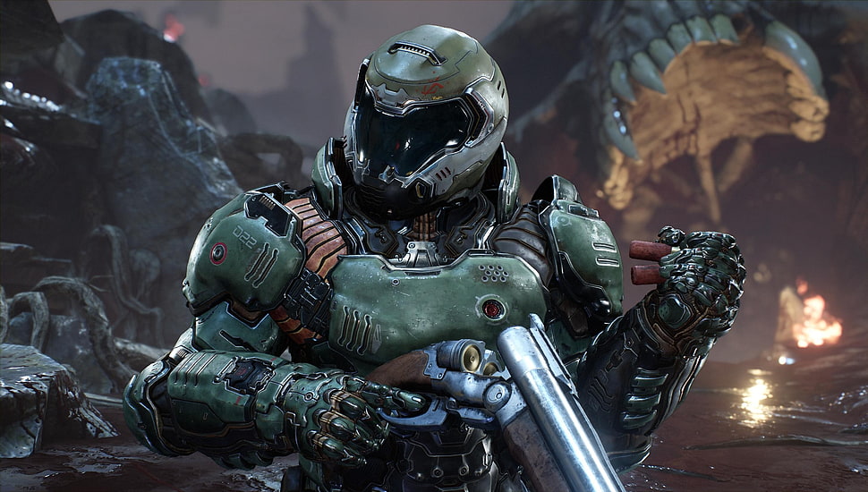 Halo digital wallpaper, Doom (game), Id Software, hell, video games HD wallpaper