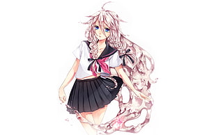 profile of girl anime illustration HD wallpaper