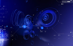 Circles,  Shape,  Blue,  Form HD wallpaper