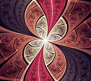 multicolored flower abstract wallpaper, digital art, minimalism, pattern