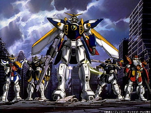 Gundam Wing poster, Gundam Wing, Gundam, Mobile Suit Gundam Wing, anime HD wallpaper