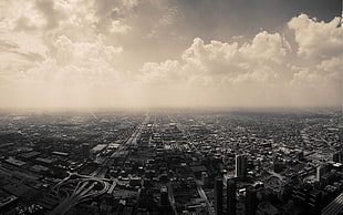 panoramic photo of city HD wallpaper