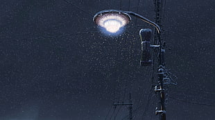 black post lamp, 5 Centimeters Per Second, anime, Makoto Shinkai 