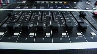 black and white electronic device, studios, amplifiers, music, musical instrument