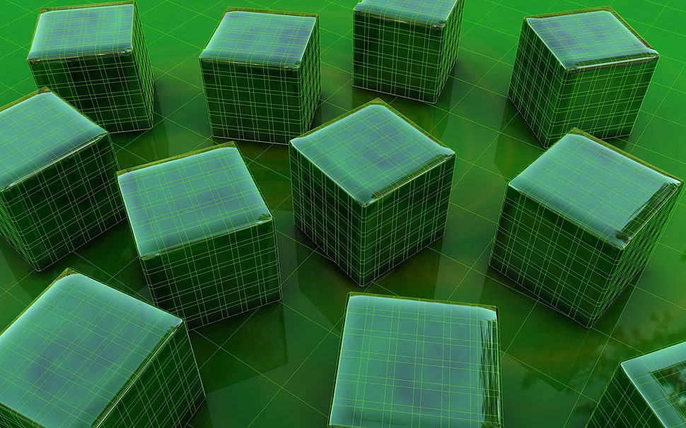 stack of brown plaid boxes HD wallpaper