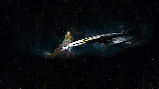 gray spacecraft, Mass Effect, Mass Effect 2, Normandy SR-2, space