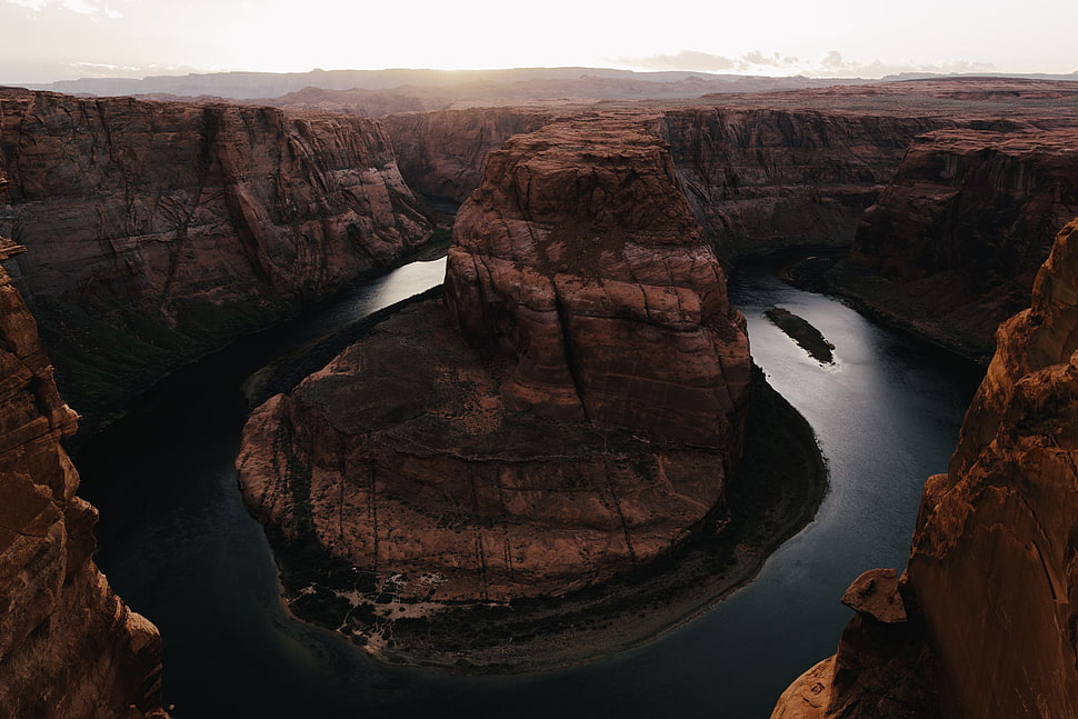 Horseshoe Canyon, landscape, Grand Canyon, river, mist HD wallpaper