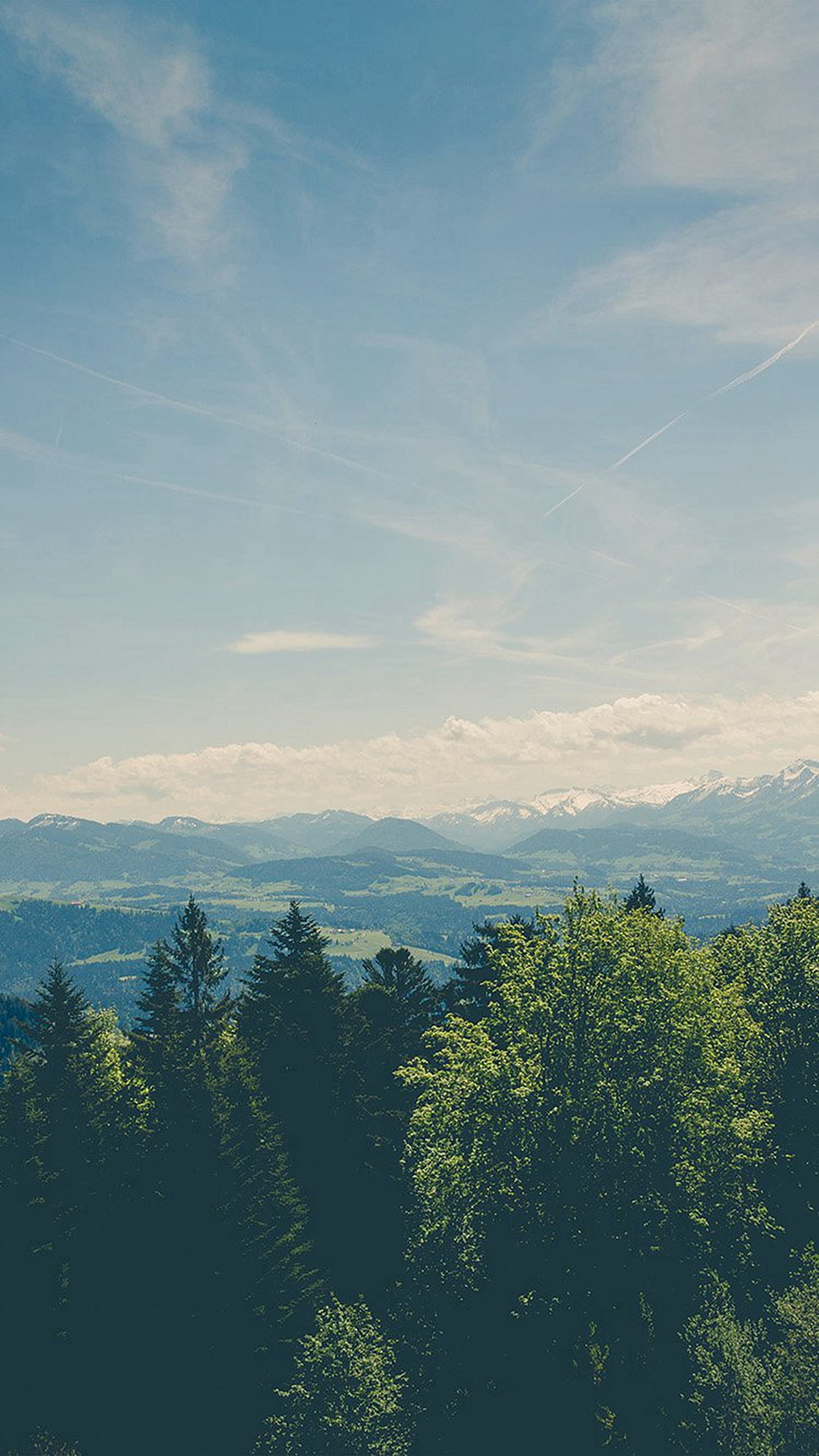 aerial view of mountain HD wallpaper