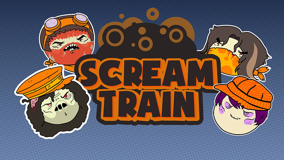 scream train illustration, Game Grumps, Steam Train, video games, YouTube HD wallpaper