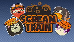 scream train illustration, Game Grumps, Steam Train, video games, YouTube HD wallpaper