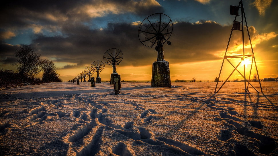 white sand, nature, landscape, antenna, clouds HD wallpaper