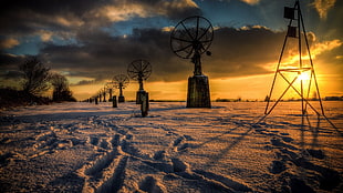 white sand, nature, landscape, antenna, clouds