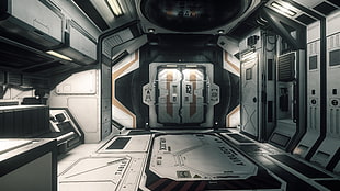 gray laboratory door, Star Citizen, Constellation Andromeda HD wallpaper