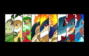 Pokemon character illustration collage, Pokémon, Pokemon Second Generation, collage