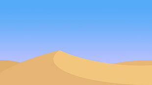 sand dunes, dune, desert, clear sky, minimalism