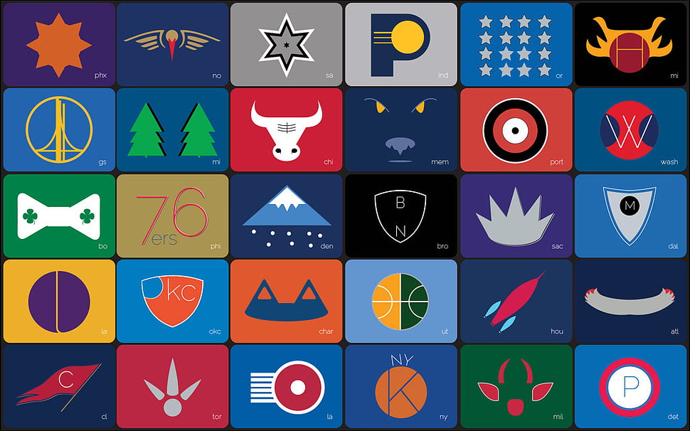 assorted team logo chart HD wallpaper