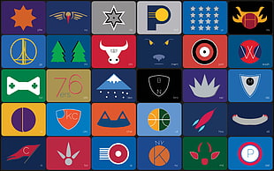 assorted team logo chart
