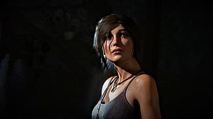 Lara Croft Tom Raider game character digital wallpaper
