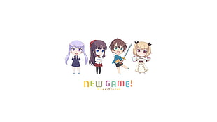 New Game! poster, New Game! , Hifumi Takimoto, Suzukaze Aoba, Shinoda Hajime HD wallpaper