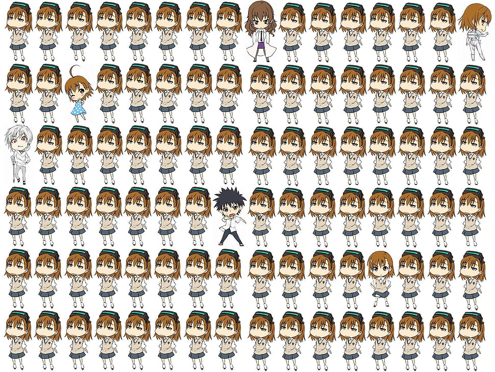 black haired male anime character illustration, To Aru Kagaku no Railgun, Misaka Mikoto, Last Order, Touma Kamijou HD wallpaper
