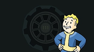 Volt Boy wallpaper, Fallout 4, video games, Vault 111, Vault Boy