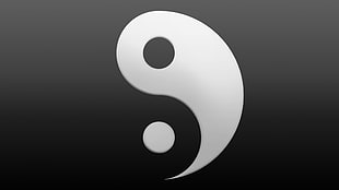 yin-yang digital wallpaper, Yin and Yang