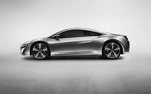 silver luxury coupe HD wallpaper
