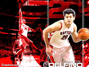 Raptors basketball 20 player digital wallpaper