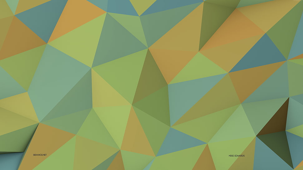 green, yellow, and blue optical illusion HD wallpaper