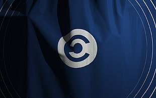 blue and white textile, EVE Online, Caldari, flag