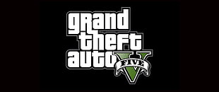 black background with grand theft auto five text overlay, Grand Theft Auto V, video games, Grand Theft Auto