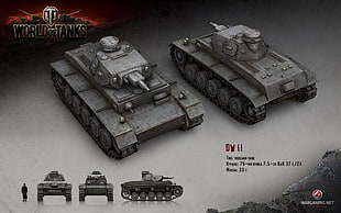 two World of Tanks OW II tanks