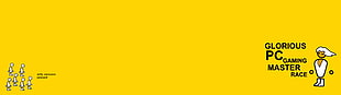 yellow background with text overlay, video games, multiple display, PC Master  Race, peasants