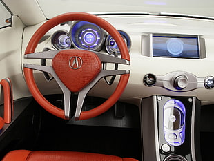orange steering wheel HD wallpaper