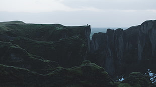 panoramic photography of cliff