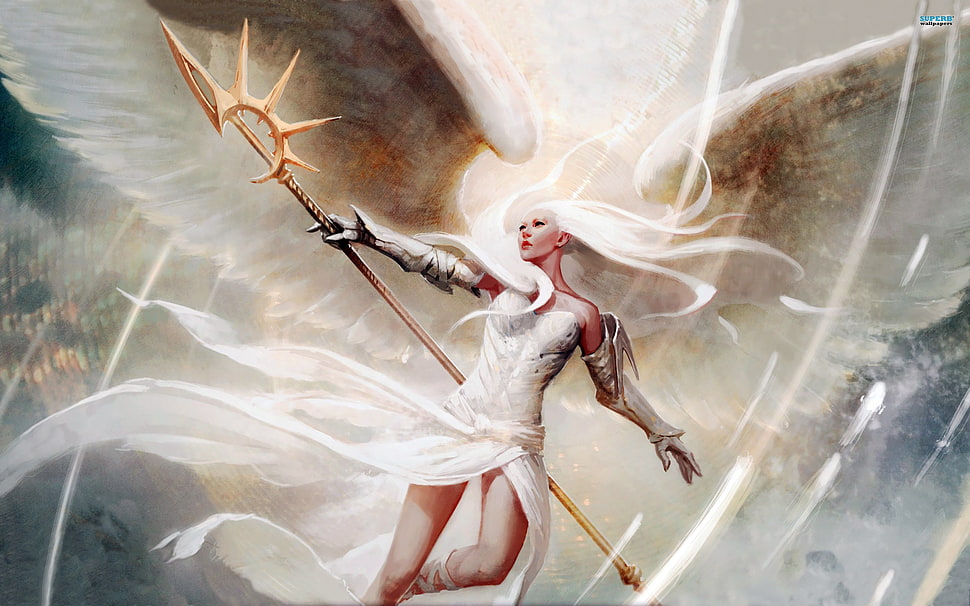 fantasy art, angel, Magic: The Gathering HD wallpaper