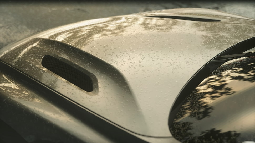gray car, Driveclub, car, rain HD wallpaper