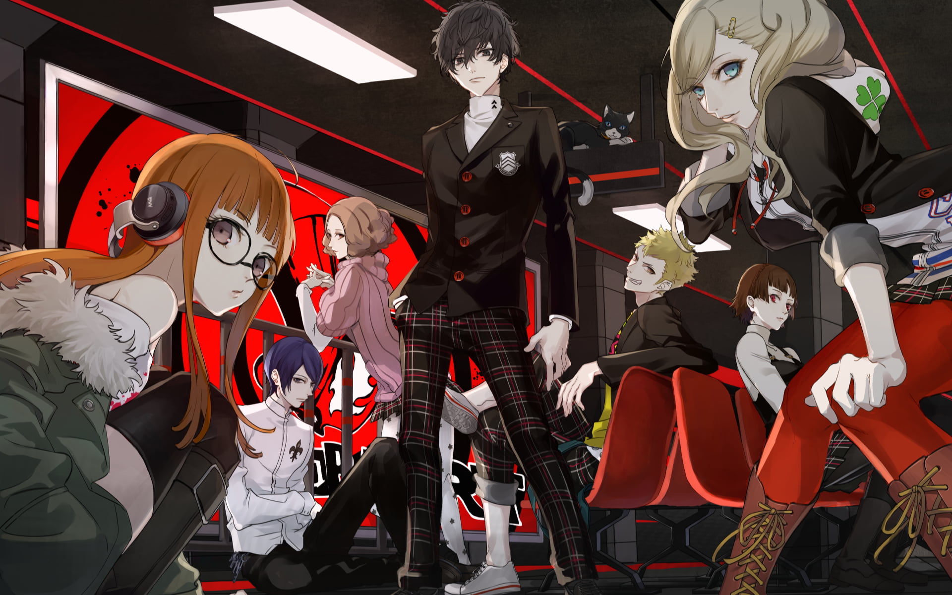 Group of people anime character wallpaper, Persona 5, Persona series ...