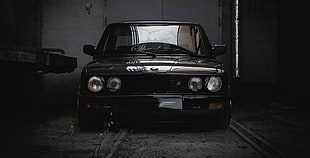 black car, BMW E28, Squatty, Norway