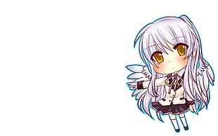 girl anime character with white and black dress sticker